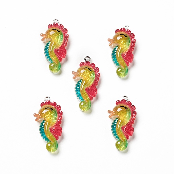 PandaHall Ocean Theme Transparent Resin Pendants, with Glitter Powder and Platinum Tone Iron Loops, Sea Animal Charm, Colorful, Sea Horse...
PandaHall Ocean Theme Transparent Resin Pendants, with Glitter Powder and Platinum Tone Iron Loops, Sea Animal Charm, Colorful, Sea Horse...