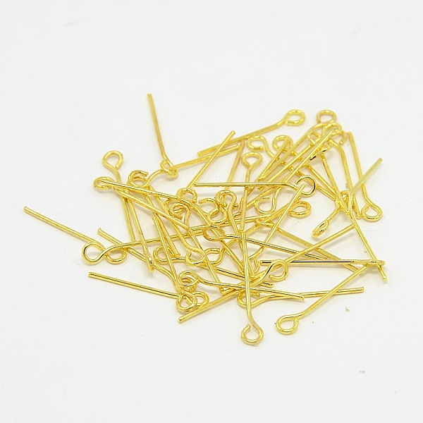 PandaHall Brass Eye Pin, Cadmium Free & Lead Free, Golden, about 1.8cm long, 0.7mm thick, hole: about 2mm, about 16000pcs/1000g Brass
PandaHall Brass Eye Pin, Cadmium Free & Lead Free, Golden, about 1.8cm long, 0.7mm thick, hole: about 2mm, about 16000pcs/1000g Brass
