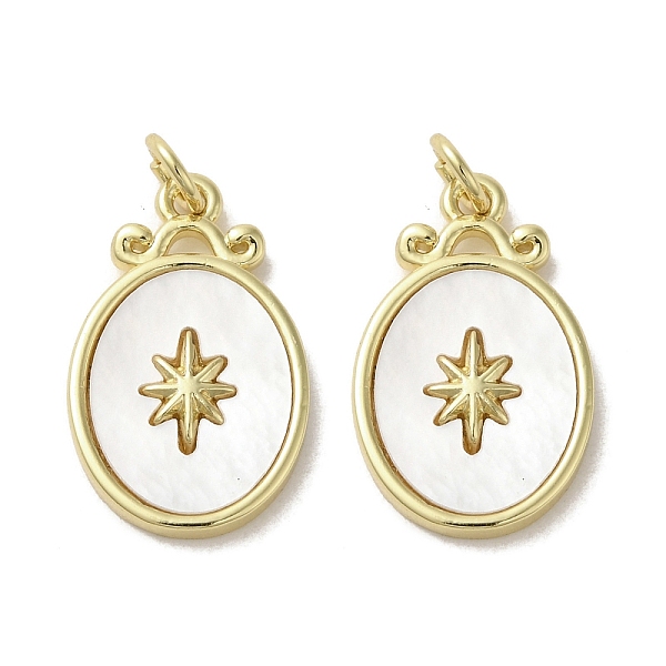PandaHall Brass Pave Shell Pendants, Oval Charms with Star, Real 18K Gold Plated, 20.5x13x2mm, Hole: 3.4mm Shell Oval
PandaHall Brass Pave Shell Pendants, Oval Charms with Star, Real 18K Gold Plated, 20.5x13x2mm, Hole: 3.4mm Shell Oval