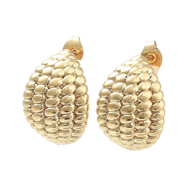 PandaHall Brass Textured Teardrop Stud Earrings, Half Hoop Earrings, Long-Lasting Plated, Golden, 20x14mm Brass Teardrop
PandaHall Brass Textured Teardrop Stud Earrings, Half Hoop Earrings, Long-Lasting Plated, Golden, 20x14mm Brass Teardrop