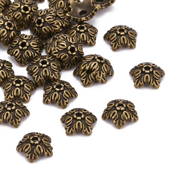 PandaHall Tibetan Style Bead Caps, Cadmium Free & Nickel Free & Lead Free, 5-Petal, Flower, Antique Bronze, 10x4mm, Hole: 1mm Alloy
PandaHall Tibetan Style Bead Caps, Cadmium Free & Nickel Free & Lead Free, 5-Petal, Flower, Antique Bronze, 10x4mm, Hole: 1mm Alloy
