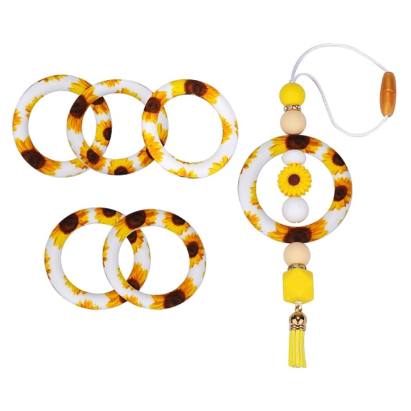 PandaHall 5Pcs Ring Food Grade Eco-Friendly Silicone Beads, Chewing Beads For Teethers, DIY Nursing Necklaces Making, Colorful, 65x9.5mm..., Multicolor
PandaHall 5Pcs Ring Food Grade Eco-Friendly Silicone Beads, Chewing Beads For Teethers, DIY Nursing Necklaces Making, Colorful, 65x9.5mm..., Multicolor