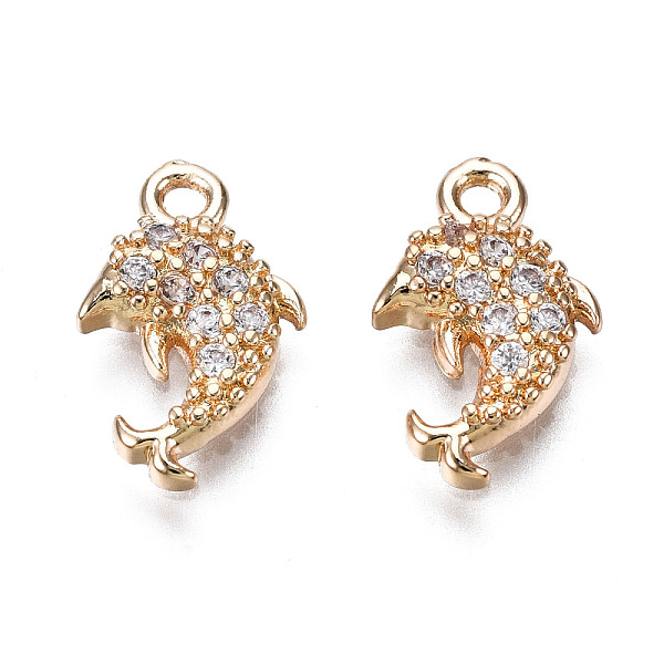 PandaHall Brass Micro Pave Clear Cubic Zirconia Charms, Long-Lasting Plated, Cadmium Free & Lead Free, Dolphin Shape, Light Gold, 12x7.5x2mm...
PandaHall Brass Micro Pave Clear Cubic Zirconia Charms, Long-Lasting Plated, Cadmium Free & Lead Free, Dolphin Shape, Light Gold, 12x7.5x2mm...