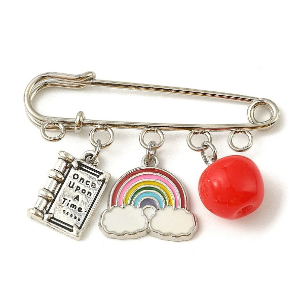 PandaHall Apple Book Rainbow Alloy Enamel & Resin Pendant Brooches for Teacher's Day, Iron Kilt Pins, Colorful, 38.5x50mm Alloy+Enamel Mixed...
PandaHall Apple Book Rainbow Alloy Enamel & Resin Pendant Brooches for Teacher's Day, Iron Kilt Pins, Colorful, 38.5x50mm Alloy+Enamel Mixed...