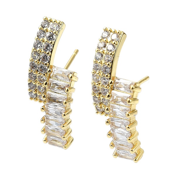 PandaHall Rectangle Shape Brass Micro Pave Cubic Zirconia Stud Earrings, Long-Lasting Plated, Golden, 22x9mm Cubic Zirconia Rectangle
PandaHall Rectangle Shape Brass Micro Pave Cubic Zirconia Stud Earrings, Long-Lasting Plated, Golden, 22x9mm Cubic Zirconia Rectangle