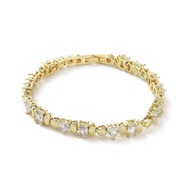 PandaHall Brass Rectangle & Teardrop & Flat Round Link Chain Bracelets, Cubic Zirconia Tennis Bracelet, Real 18K Gold Plated, 7-5/8 inch...
PandaHall Brass Rectangle & Teardrop & Flat Round Link Chain Bracelets, Cubic Zirconia Tennis Bracelet, Real 18K Gold Plated, 7-5/8 inch...