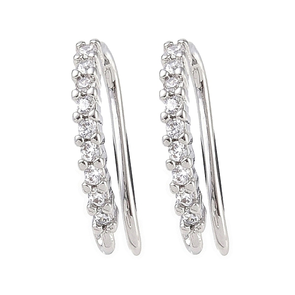 PandaHall Brass Micro Pave Cubic Zirconia Earring Hooks, Fishhook, Platinum, 14x9x2mm, Hole: 1mm Brass+Rhinestone Others Clear
PandaHall Brass Micro Pave Cubic Zirconia Earring Hooks, Fishhook, Platinum, 14x9x2mm, Hole: 1mm Brass+Rhinestone Others Clear