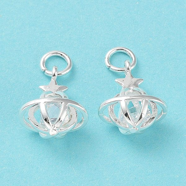 PandaHall Rack Plating Brass Clear Cubic Zirconia Pendants, Long-Lasting Plated, Cadmium Free & Lead Free, with Jump Rings, Planet, Silver...
PandaHall Rack Plating Brass Clear Cubic Zirconia Pendants, Long-Lasting Plated, Cadmium Free & Lead Free, with Jump Rings, Planet, Silver...