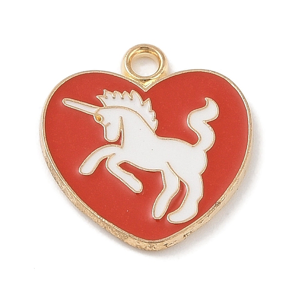 PandaHall Alloy Enamel Pendants, Light Gold, Heart with Unicorn Charm, Red, 22x20.5x2mm, Hole: 2.3mm Alloy+Enamel Heart Red
PandaHall Alloy Enamel Pendants, Light Gold, Heart with Unicorn Charm, Red, 22x20.5x2mm, Hole: 2.3mm Alloy+Enamel Heart Red