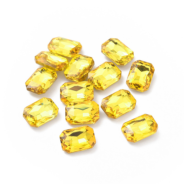 PandaHall Glass Rhinestone Cabochons, Pointed Back & Silver Back Plated, Rectangle, Citrine, 14x10x5mm Glass Rhinestone Rectangle Orange
PandaHall Glass Rhinestone Cabochons, Pointed Back & Silver Back Plated, Rectangle, Citrine, 14x10x5mm Glass Rhinestone Rectangle Orange