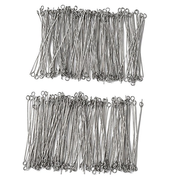 PandaHall 304 Stainless Steel Eye Pins, Stainless Steel Color, 22 Gauge, 50x0.6mm, Hole: 2mm 304 Stainless Steel
PandaHall 304 Stainless Steel Eye Pins, Stainless Steel Color, 22 Gauge, 50x0.6mm, Hole: 2mm 304 Stainless Steel