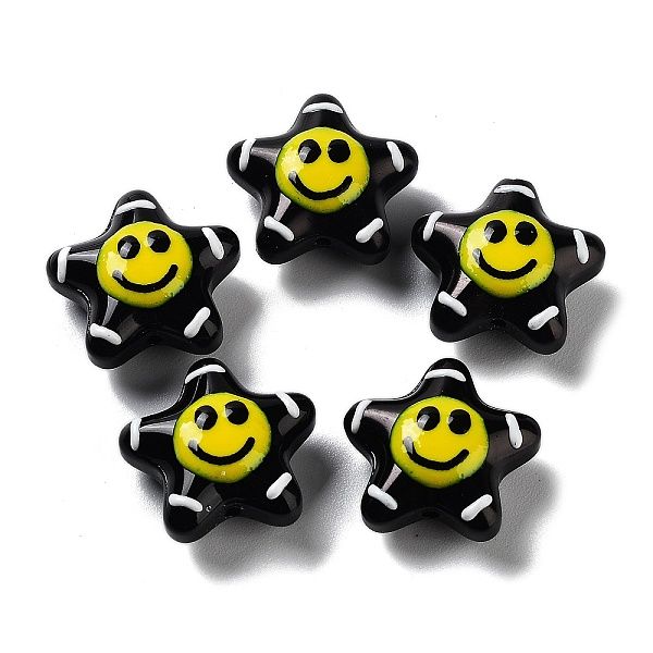 PandaHall Handmade Lampwork Bead, with Enamel, Star with Smiling Face, Black, 20~20.5x21~21.5x10.5~11mm, Hole: 1.6mm Lampwork Star Black
PandaHall Handmade Lampwork Bead, with Enamel, Star with Smiling Face, Black, 20~20.5x21~21.5x10.5~11mm, Hole: 1.6mm Lampwork Star Black