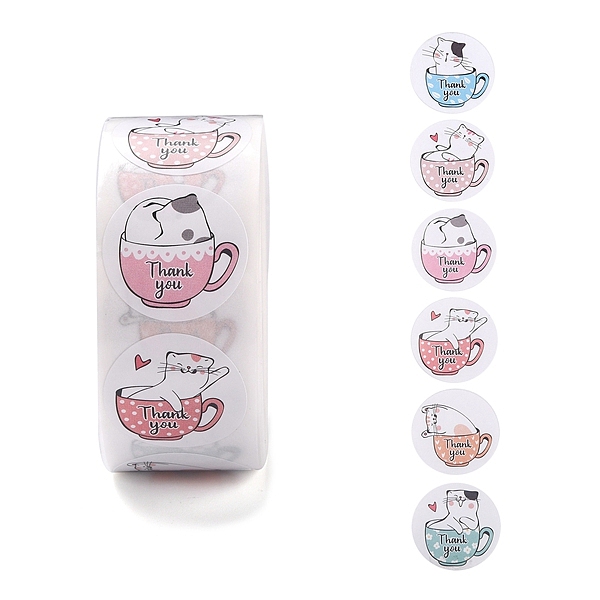 PandaHall 500 Adorable Round Cartoon Stickers in 6 Designs, Adhesive Label Roll Stickers, Cat Pattern, 0.98 inch(2.5cm), 500pcs/roll Paper...
PandaHall 500 Adorable Round Cartoon Stickers in 6 Designs, Adhesive Label Roll Stickers, Cat Pattern, 0.98 inch(2.5cm), 500pcs/roll Paper...