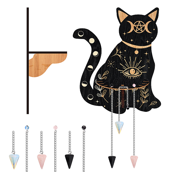 PandaHall CRASPIRE DIY Pendulum Divination Making Kit, Including Cone Mixed Gemstone Dowsing Pendulum, Black Cat Hanging Wooden Crystal...
PandaHall CRASPIRE DIY Pendulum Divination Making Kit, Including Cone Mixed Gemstone Dowsing Pendulum, Black Cat Hanging Wooden Crystal...