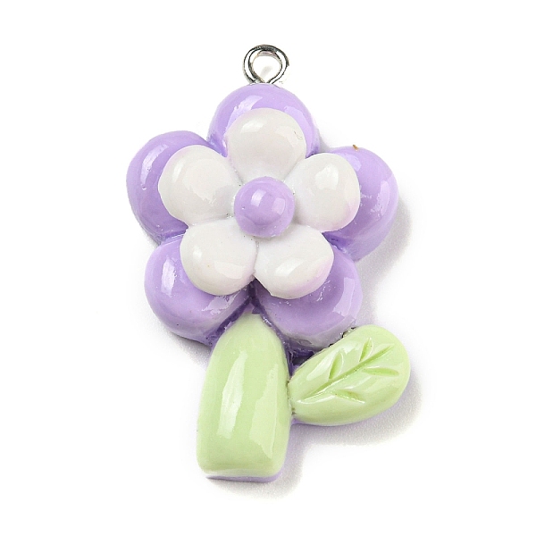 PandaHall Opaque Resin Pendants, Flower Charms, with Platinum Tone Iron Loops, Lilac, 35.5x22x11mm, Hole: 1.5mm Iron+Resin Flower Purple
PandaHall Opaque Resin Pendants, Flower Charms, with Platinum Tone Iron Loops, Lilac, 35.5x22x11mm, Hole: 1.5mm Iron+Resin Flower Purple