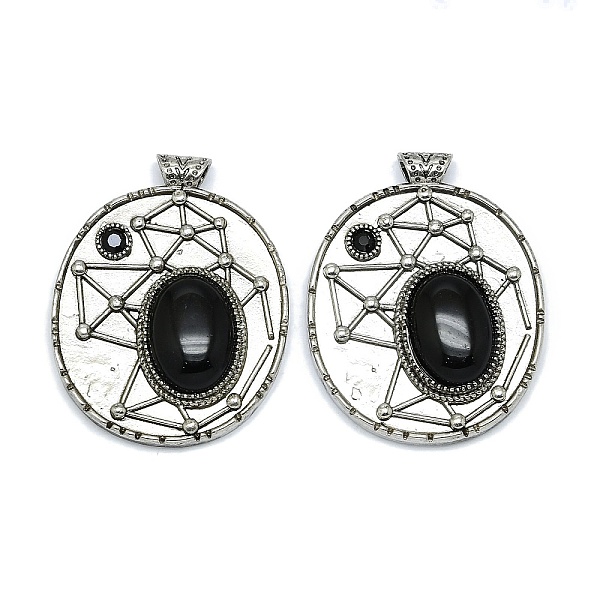 PandaHall Natural Obsidian Oval Pendants, Rack Plating Antique Silver Plated Brass Pave Rhinestone Oval Charms, Cadmium Free & Lead Free...
PandaHall Natural Obsidian Oval Pendants, Rack Plating Antique Silver Plated Brass Pave Rhinestone Oval Charms, Cadmium Free & Lead Free...