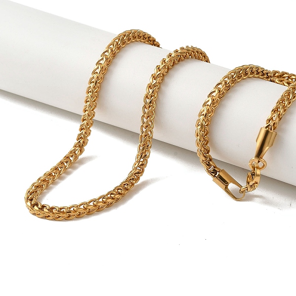 PandaHall Ion Plating(IP) 304 Stainless Steel Wheat Chain Necklaces for Women Men, Golden, 24 inch(61cm) 304 Stainless Steel
PandaHall Ion Plating(IP) 304 Stainless Steel Wheat Chain Necklaces for Women Men, Golden, 24 inch(61cm) 304 Stainless Steel
