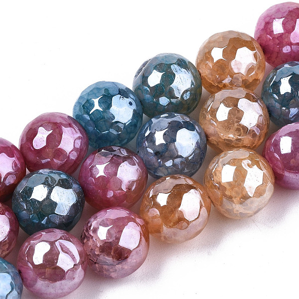 PandaHall Electroplate Natural Agate Beads Strands, Dyed, Faceted, Pearl Luster Plated, Round, Colorful, 10.5mm, Hole: 1.2mm, about...
PandaHall Electroplate Natural Agate Beads Strands, Dyed, Faceted, Pearl Luster Plated, Round, Colorful, 10.5mm, Hole: 1.2mm, about...