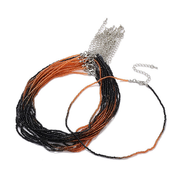 PandaHall Faceted Rondelle Glass Beaded Necklace for Women, with Alloy Clasps, Black, 15.16~15.94 inch(38.5~40.5cm), 2mm Glass Rondelle...
PandaHall Faceted Rondelle Glass Beaded Necklace for Women, with Alloy Clasps, Black, 15.16~15.94 inch(38.5~40.5cm), 2mm Glass Rondelle...