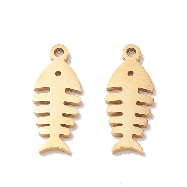 PandaHall 304 Stainless Steel Pendants, Fishbone, Golden, 14x6x0.8mm, Hole: 1mm 304 Stainless Steel Fish
PandaHall 304 Stainless Steel Pendants, Fishbone, Golden, 14x6x0.8mm, Hole: 1mm 304 Stainless Steel Fish