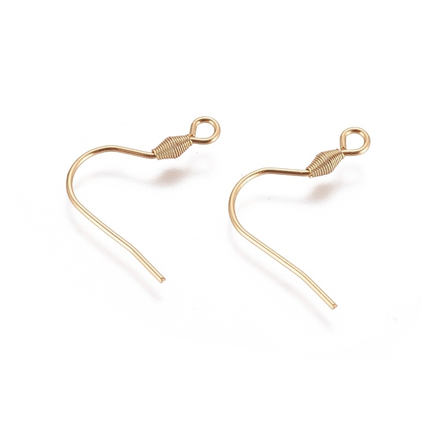PandaHall 304 Stainless Steel Earring Hooks, with Horizontal Loop, Golden, 21mm, Hole: 2mm, 20 Gauge, Pin: 0.8mm 304 Stainless Steel
PandaHall 304 Stainless Steel Earring Hooks, with Horizontal Loop, Golden, 21mm, Hole: 2mm, 20 Gauge, Pin: 0.8mm 304 Stainless Steel