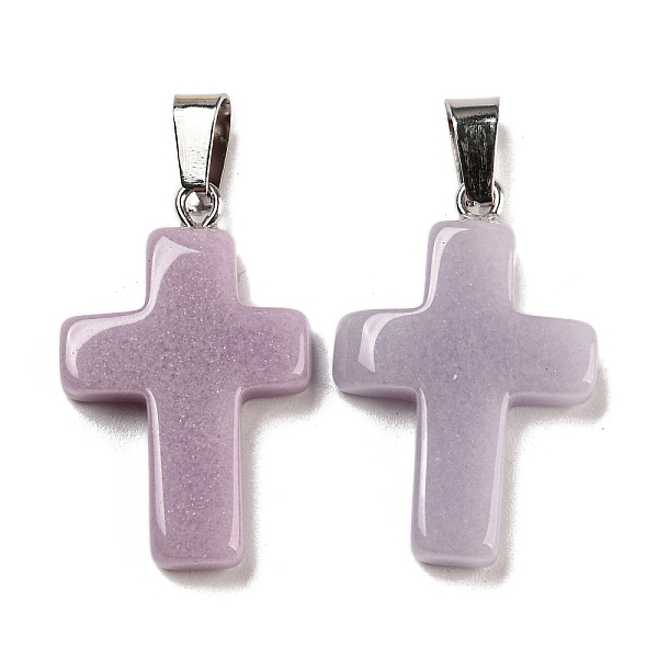 PandaHall Synthetic Luminous Stone Dyed Pendants, Glow in the Dark Cross Charms with Platinum Plated Iron Snap on Bails, Plum, 28x18x4.5mm..., Purple
PandaHall Synthetic Luminous Stone Dyed Pendants, Glow in the Dark Cross Charms with Platinum Plated Iron Snap on Bails, Plum, 28x18x4.5mm..., Purple