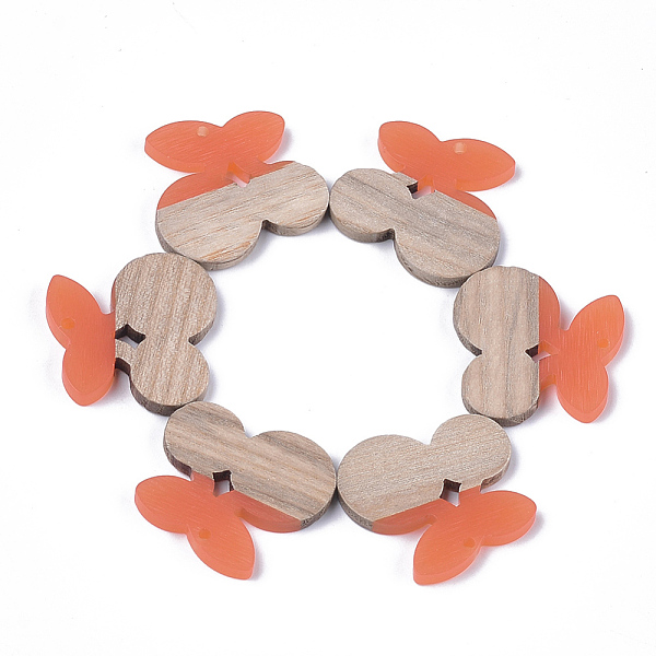 PandaHall Resin & Wood Pendants, Cherry, Coral, 27.5x29.5x3mm, Hole: 2mm Resin+Wood Cherry Red
PandaHall Resin & Wood Pendants, Cherry, Coral, 27.5x29.5x3mm, Hole: 2mm Resin+Wood Cherry Red
