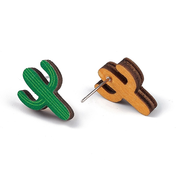 PandaHall Natural Wood Stud Earrings, 316 Stainless Steel Jewelry for Women, Cactus Pattern, 16x11.5mm, Pin: 0.6mm Wood Cactus
PandaHall Natural Wood Stud Earrings, 316 Stainless Steel Jewelry for Women, Cactus Pattern, 16x11.5mm, Pin: 0.6mm Wood Cactus