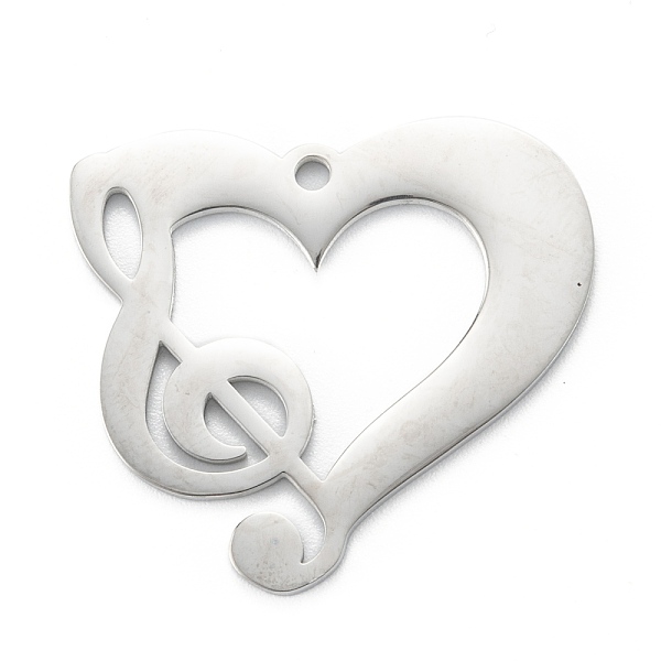 PandaHall 304 Stainless Steel Pendants, Laser Cut, Heart with Musical Note, Stainless Steel Color, 27.5x30x1.4mm, Hole: 1.8mm 304 Stainless...
PandaHall 304 Stainless Steel Pendants, Laser Cut, Heart with Musical Note, Stainless Steel Color, 27.5x30x1.4mm, Hole: 1.8mm 304 Stainless...