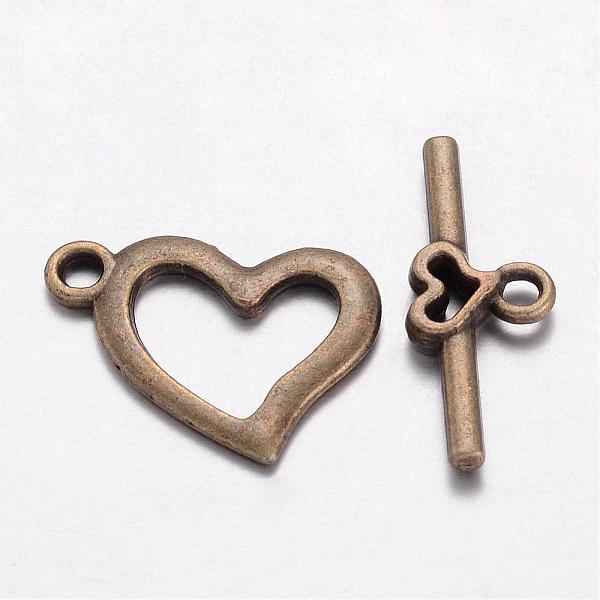 PandaHall Alloy Toggle Clasps, Cadmium Free & Lead Free, Antique Bronze, Heart: 15x19mm, hole: 1.8mm, Bar: 22x9mm, Hole: 1.8mm. Alloy Heart
PandaHall Alloy Toggle Clasps, Cadmium Free & Lead Free, Antique Bronze, Heart: 15x19mm, hole: 1.8mm, Bar: 22x9mm, Hole: 1.8mm. Alloy Heart