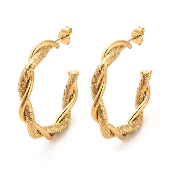 PandaHall Ion Plating(IP) 304 Stainless Steel Ring Stud Earrings, Half Hoop Earrings, Golden, 35x5mm 304 Stainless Steel Ring
PandaHall Ion Plating(IP) 304 Stainless Steel Ring Stud Earrings, Half Hoop Earrings, Golden, 35x5mm 304 Stainless Steel Ring