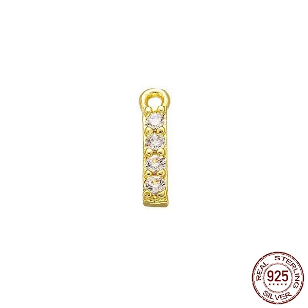 PandaHall Real 18K Gold Plated 925 Sterling Silver Micro Pave Clear Cubic Zirconia Charms, Initial Letter, Letter I, 9.5x2x1.5mm, Hole...
PandaHall Real 18K Gold Plated 925 Sterling Silver Micro Pave Clear Cubic Zirconia Charms, Initial Letter, Letter I, 9.5x2x1.5mm, Hole...