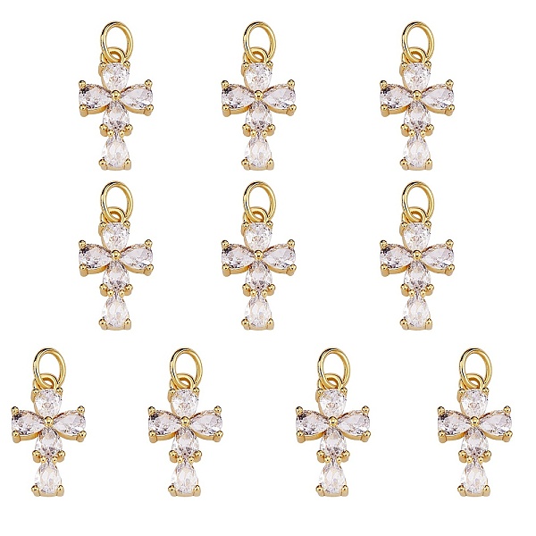 PandaHall 10Pcs Rack Plating Brass Micro Pave Clear Cubic Zirconia Charms, with Jump Rings, Long-Lasting Plated, Cadmium Free & Lead Free...
PandaHall 10Pcs Rack Plating Brass Micro Pave Clear Cubic Zirconia Charms, with Jump Rings, Long-Lasting Plated, Cadmium Free & Lead Free...