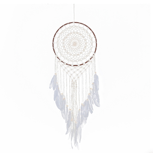 PandaHall Iron Bohemian Woven Web/Net with Feather Macrame Wall Hanging Decorations, for Home Bedroom Decorations, White, 880mm Feather...
PandaHall Iron Bohemian Woven Web/Net with Feather Macrame Wall Hanging Decorations, for Home Bedroom Decorations, White, 880mm Feather...