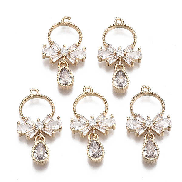 PandaHall Brass Micro Pave Cubic Zirconia Pendants, Long-Lasting Plated, Ring with Teardrop, Light Gold, Clear, Clear, 25x13x3.5mm, Hole...
PandaHall Brass Micro Pave Cubic Zirconia Pendants, Long-Lasting Plated, Ring with Teardrop, Light Gold, Clear, Clear, 25x13x3.5mm, Hole...