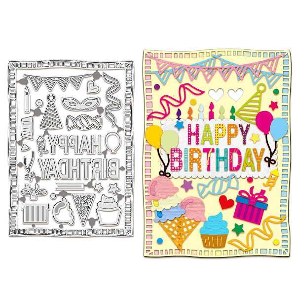 PandaHall Birthday Carbon Steel Cutting Dies Stencils, for DIY Scrapbooking, Photo Album, Decorative Embossing Paper Card, Stainless Steel...
PandaHall Birthday Carbon Steel Cutting Dies Stencils, for DIY Scrapbooking, Photo Album, Decorative Embossing Paper Card, Stainless Steel...