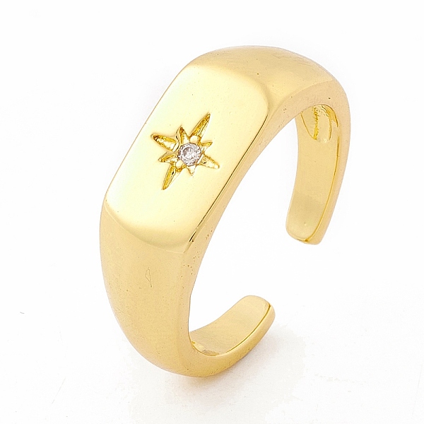 PandaHall Clear Cubic Zirconia Star Signet Open Cuff Ring, Brass Jewelry for Women, Cadmium Free & Lead Free, Real 18K Gold Plated, US Size...
PandaHall Clear Cubic Zirconia Star Signet Open Cuff Ring, Brass Jewelry for Women, Cadmium Free & Lead Free, Real 18K Gold Plated, US Size...