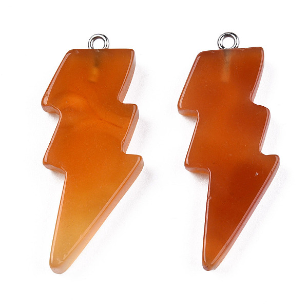 PandaHall Natural Carnelian Pendants, Lightning Bolt Charm, with Stainless Steel Color Tone 304 Stainless Steel Loops, 40~44.5x17~20x4.5~6mm...
PandaHall Natural Carnelian Pendants, Lightning Bolt Charm, with Stainless Steel Color Tone 304 Stainless Steel Loops, 40~44.5x17~20x4.5~6mm...