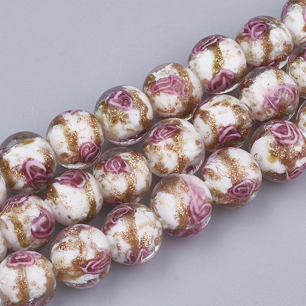 PandaHall Handmade Gold Sand Lampwork Beads, Inner Flower, Round, White, 12~12.5x10.5~12mm, Hole: 1.5~2mm Lampwork Round White
PandaHall Handmade Gold Sand Lampwork Beads, Inner Flower, Round, White, 12~12.5x10.5~12mm, Hole: 1.5~2mm Lampwork Round White