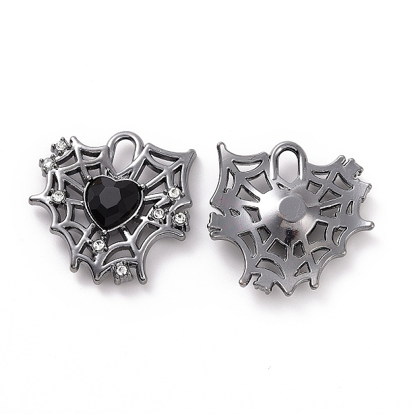 PandaHall Rack Plating Alloy Glass Pendants, Cadmium Free & Lead Free & Nickle Free, Gunmetal Tone Spider Web & Heart Charms, Black...
PandaHall Rack Plating Alloy Glass Pendants, Cadmium Free & Lead Free & Nickle Free, Gunmetal Tone Spider Web & Heart Charms, Black...