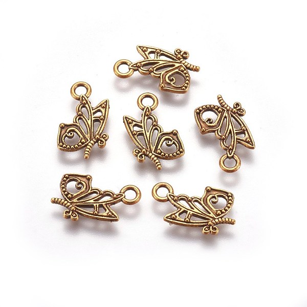PandaHall Tibetan Style Alloy Pendants, Cadmium Free & Lead Free, Butterfly, Antique Golden Color, Size: about 17mm long, 10mm wide, 2mm...
PandaHall Tibetan Style Alloy Pendants, Cadmium Free & Lead Free, Butterfly, Antique Golden Color, Size: about 17mm long, 10mm wide, 2mm...