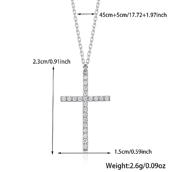 PandaHall Cross Rhodium Plated 925 Sterling Silver Micro Pave Clear Cubic Zirconia Pendant Necklaces, Platinum, 17.72 inch(45cm), Pendant...
PandaHall Cross Rhodium Plated 925 Sterling Silver Micro Pave Clear Cubic Zirconia Pendant Necklaces, Platinum, 17.72 inch(45cm), Pendant...
