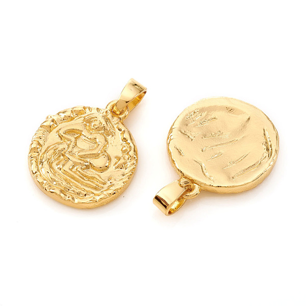PandaHall Brass Pendants, Textured, Flat Round with Constellation/Zodiac Sign, Real 18K Gold Plated, Aquarius, 16.5x14x2mm, Hole: 5x2.5mm...
PandaHall Brass Pendants, Textured, Flat Round with Constellation/Zodiac Sign, Real 18K Gold Plated, Aquarius, 16.5x14x2mm, Hole: 5x2.5mm...