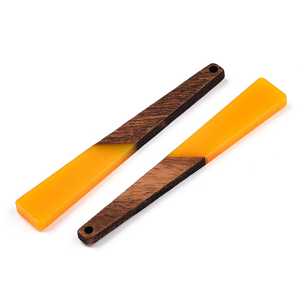 PandaHall Opaque Resin & Walnut Wood Big Pendants, Trapezoid Charm, Orange, 69.5x10.5x3mm, Hole: 2mm Resin+Wood Trapezoid Orange
PandaHall Opaque Resin & Walnut Wood Big Pendants, Trapezoid Charm, Orange, 69.5x10.5x3mm, Hole: 2mm Resin+Wood Trapezoid Orange
