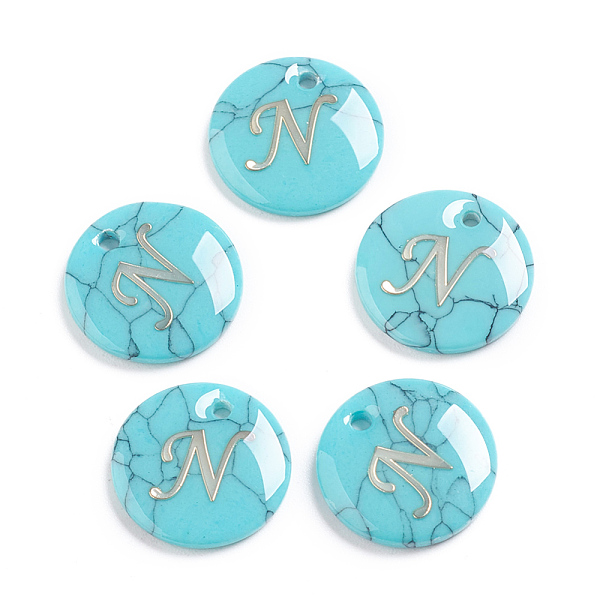 PandaHall Synthetic Turquoise Charms, with Plastic Letter, Flat Round, Letter.N, 15x2mm, Hole: 1.5mm Synthetic Turquoise Letter N
PandaHall Synthetic Turquoise Charms, with Plastic Letter, Flat Round, Letter.N, 15x2mm, Hole: 1.5mm Synthetic Turquoise Letter N