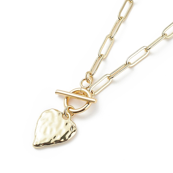 PandaHall Alloy Heart Pendant Necklace with Brass Paperclip Chains for Woman, Light Gold, 17-3/4 inch(45cm) Brass
PandaHall Alloy Heart Pendant Necklace with Brass Paperclip Chains for Woman, Light Gold, 17-3/4 inch(45cm) Brass