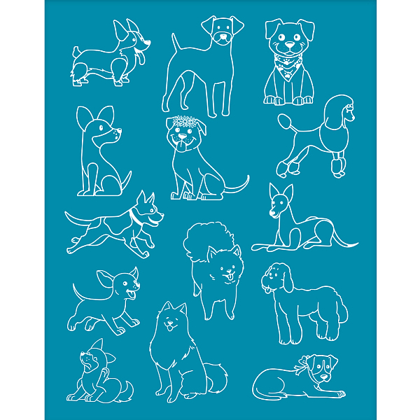 PandaHall Silk Screen Printing Stencil, for Painting on Wood, DIY Decoration T-Shirt Fabric, Dog Pattern, 100x127mm Nylon Dog Cyan
PandaHall Silk Screen Printing Stencil, for Painting on Wood, DIY Decoration T-Shirt Fabric, Dog Pattern, 100x127mm Nylon Dog Cyan