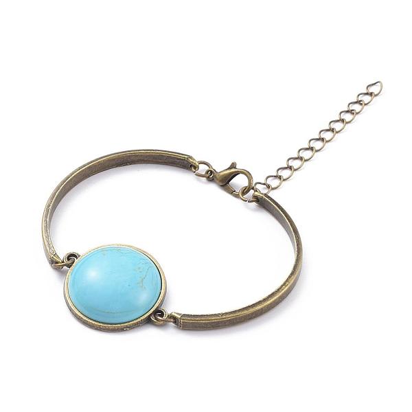PandaHall Alloy Link Bracelets, with Half Round/Dome Gemstone Cabochons(Random), Antique Bronze, 5-3/8 inch(13.5cm) Mixed Stone
PandaHall Alloy Link Bracelets, with Half Round/Dome Gemstone Cabochons(Random), Antique Bronze, 5-3/8 inch(13.5cm) Mixed Stone