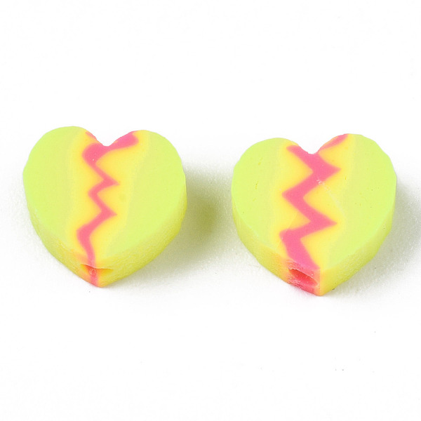 PandaHall Handmade Polymer Clay Beads, for DIY Jewelry Crafts Supplies, Heart, Yellow Green, 8x9~9.5x4~4.5mm, Hole: 1.8mm Polymer Clay Heart
PandaHall Handmade Polymer Clay Beads, for DIY Jewelry Crafts Supplies, Heart, Yellow Green, 8x9~9.5x4~4.5mm, Hole: 1.8mm Polymer Clay Heart