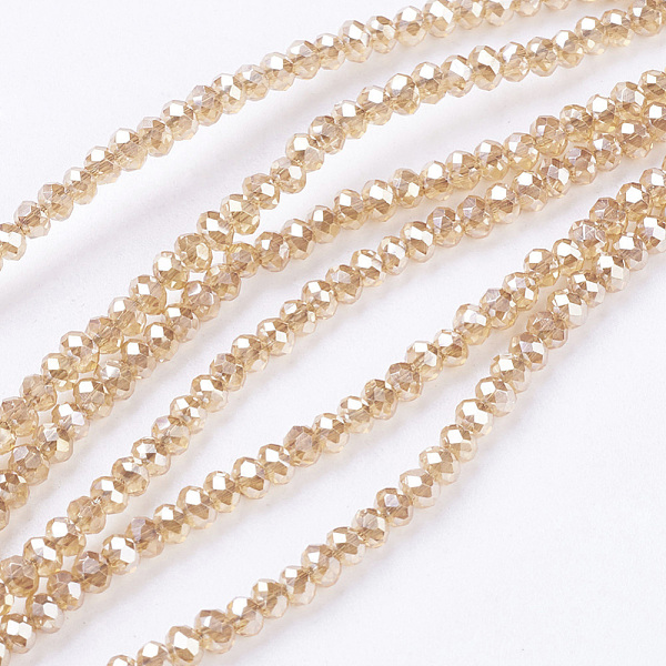PandaHall 1 Strand Electroplate Glass Beads Strands, Full Rainbow Plated, Faceted, Rondelle, Sandy Brown, 2.5x2mm, Hole: 1mm, about...
PandaHall 1 Strand Electroplate Glass Beads Strands, Full Rainbow Plated, Faceted, Rondelle, Sandy Brown, 2.5x2mm, Hole: 1mm, about...